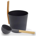 KOLO Bucket and Ladle Set w/ Vertical Handle - Black