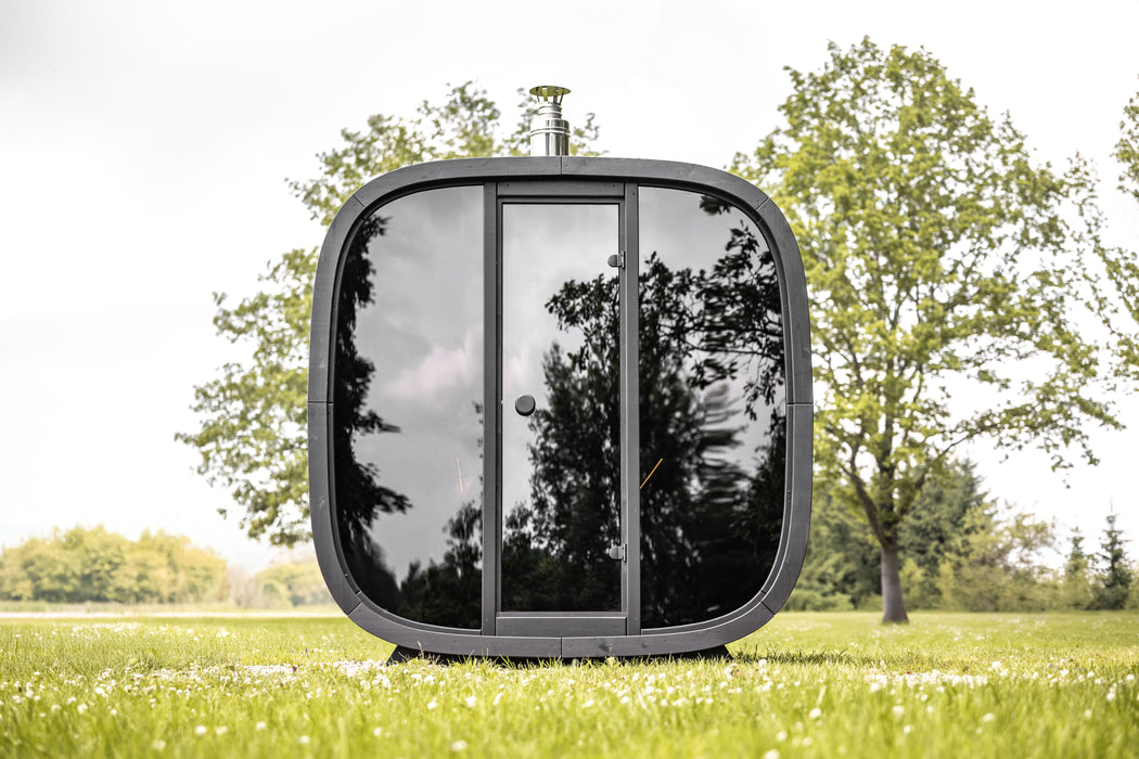 Leil Black Cube Comfort Outdoor Sauna Kit