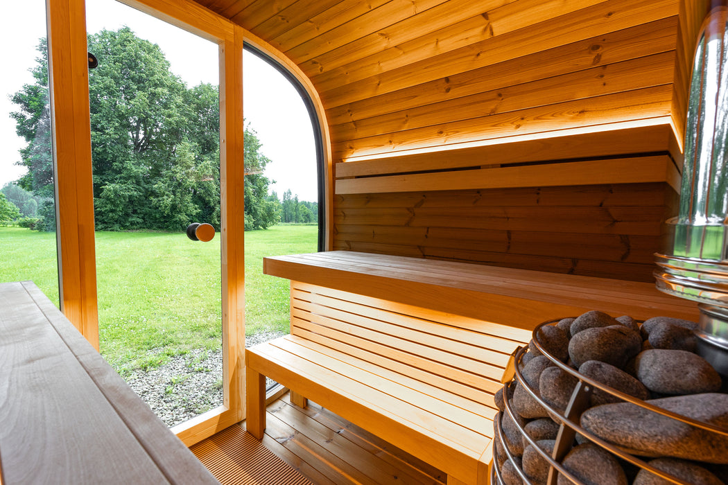 Leil Black Cube Comfort Outdoor Sauna Kit