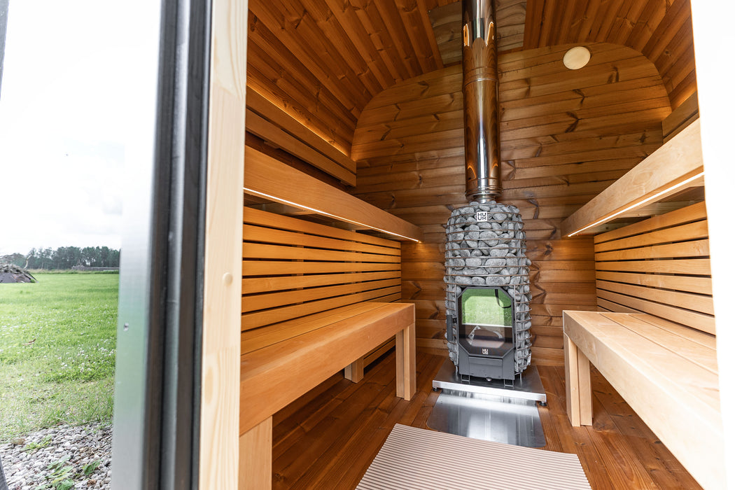 Leil Black Cube Comfort Outdoor Sauna Kit