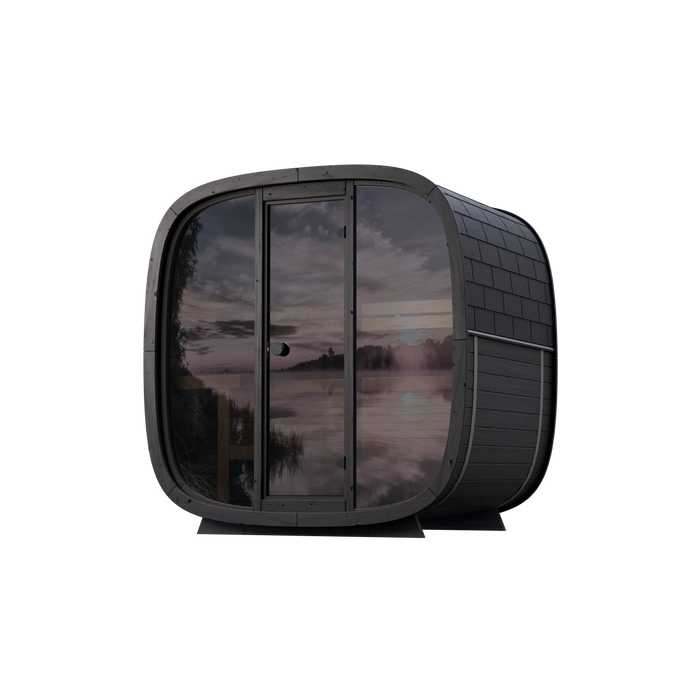 Leil Black Cube Outdoor Sauna Kit