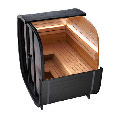 Leil Black Cube Classic Outdoor Sauna Kit