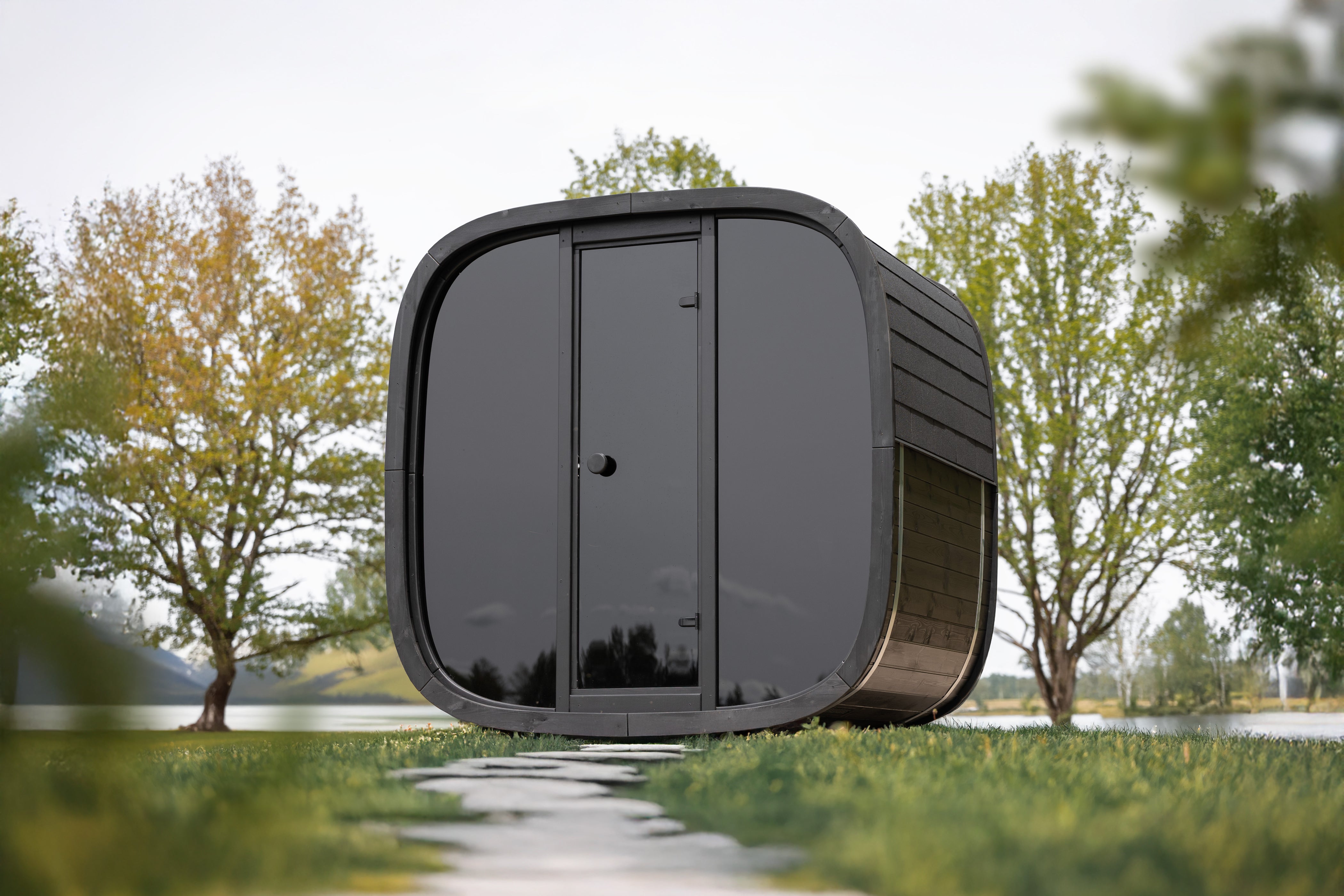 Leil Black Cube Classic Outdoor Sauna Kit — The Sauna Heater