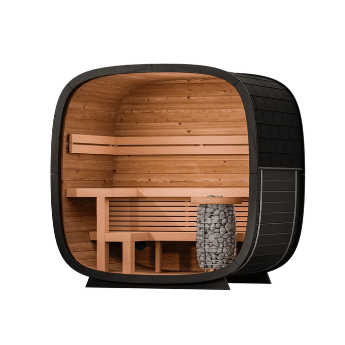 Leil Black Cube Classic Outdoor Sauna Kit