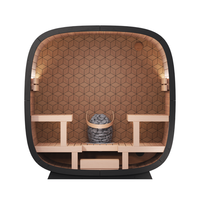 Leil Black Cube Premium Outdoor Sauna Kit