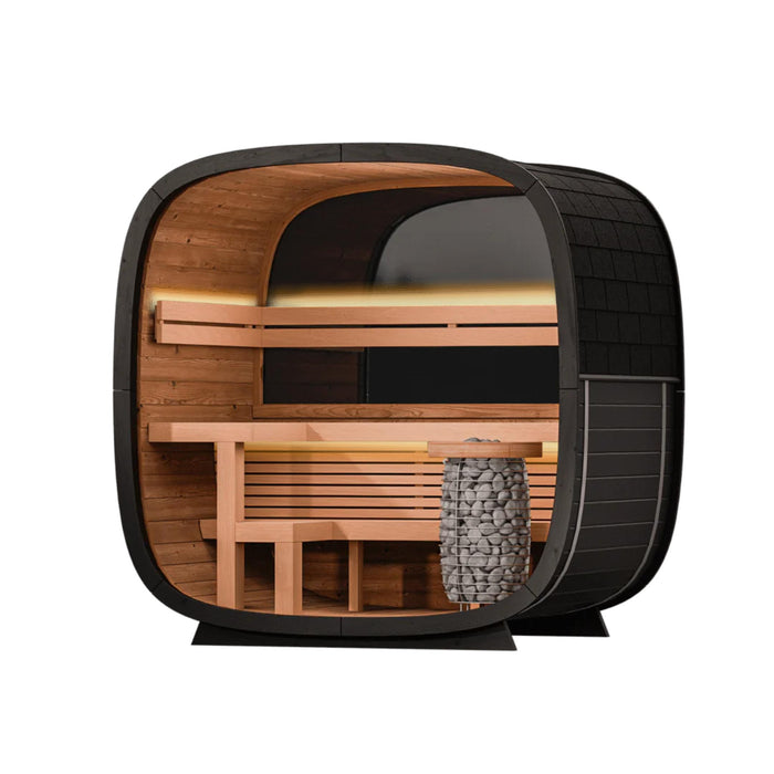 Leil Black Cube Classic Outdoor Sauna Kit