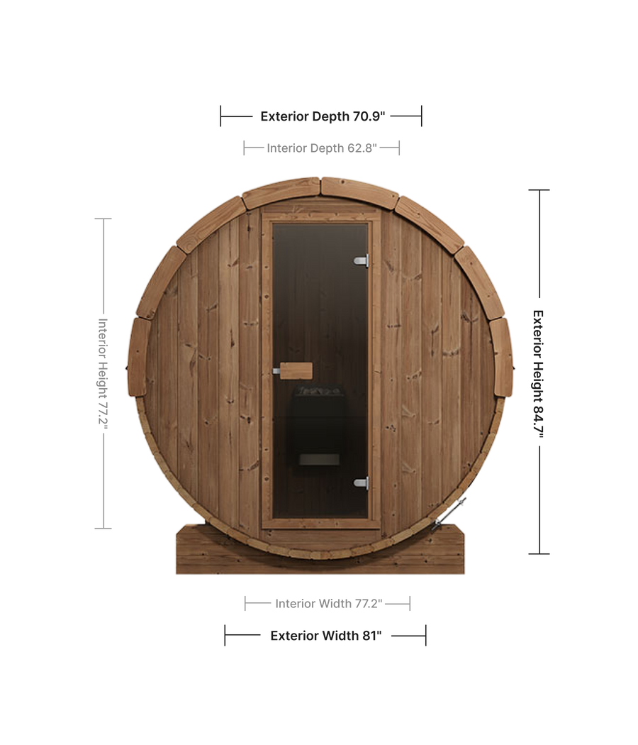 SaunaLife ERGO E7 Barrel Sauna Kit