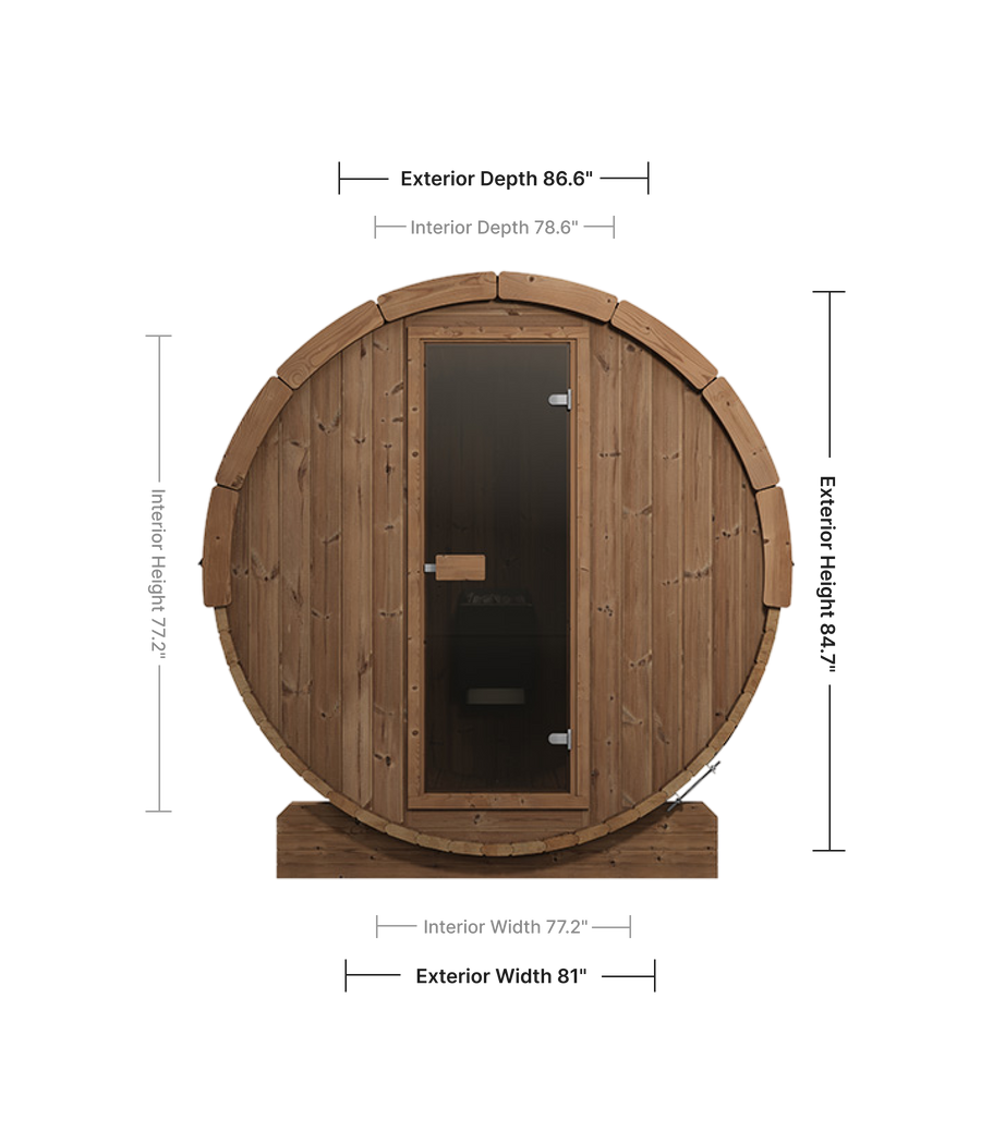SaunaLife ERGO E8 Barrel Sauna Kit