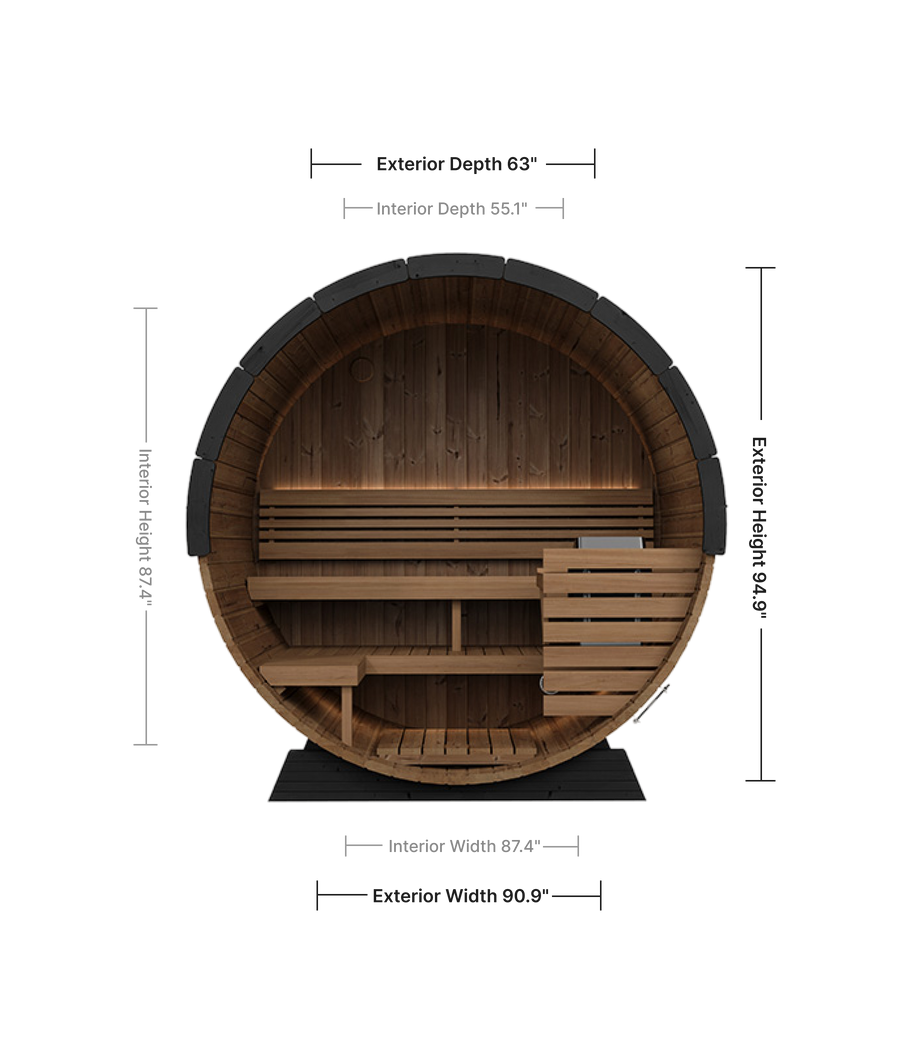 SaunaLife ERGO EE6G Barrel Sauna Kit