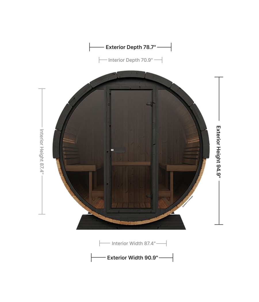 SaunaLife ERGO EE8G Barrel Sauna Kit