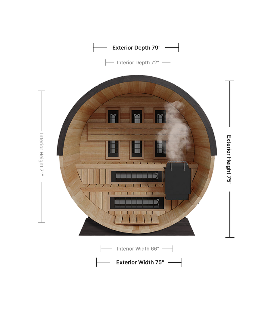 Finnmark Trinity Combination Outdoor Barrel Sauna