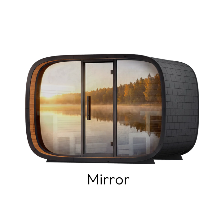 Leil Round Cube Single Outdoor Sauna Kit
