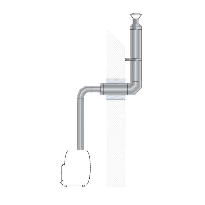 HUUM Thru-Wall Top Chimney Kit