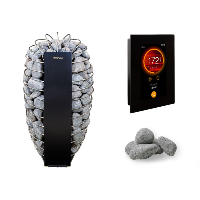 Harvia Spirit SP90E Electric Sauna Heater Package