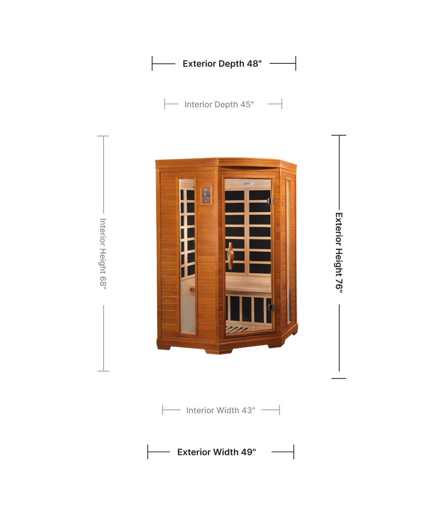 Golden Designs Dynamic Heming Infrared Indoor Sauna Corner