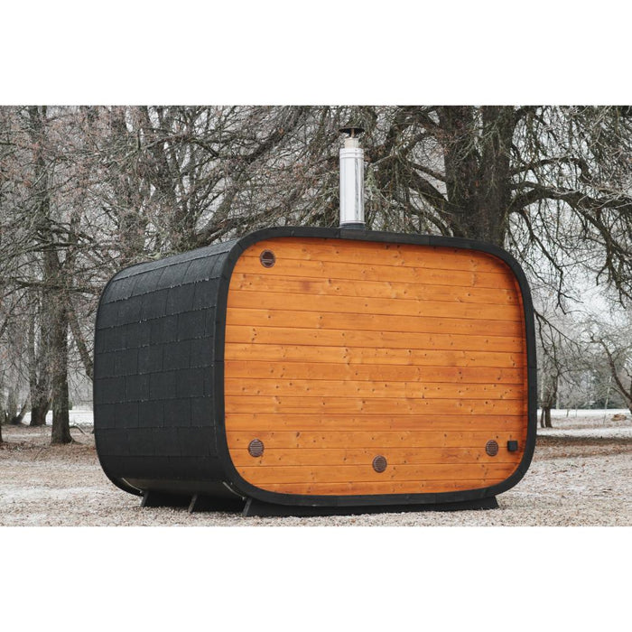 Leil Round Cube Single Outdoor Sauna Kit