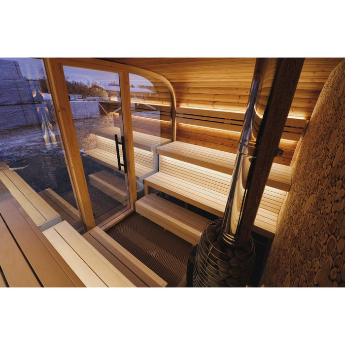 Leil Round Cube Single Outdoor Sauna Kit