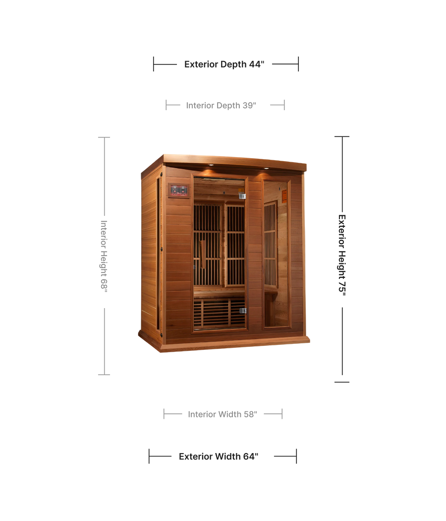 Golden Designs Maxxus Infrared Indoor Sauna 3-Person
