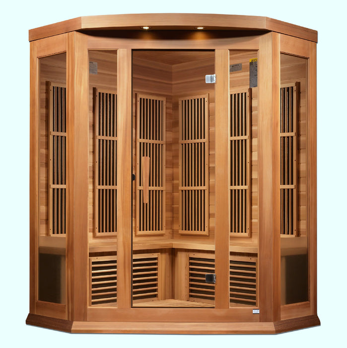 Golden Designs Maxxus Infrared Indoor Corner Sauna 3-Person