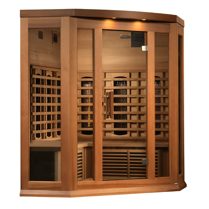 Golden Designs Maxxus Infrared Indoor Corner Sauna 3-Person
