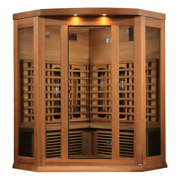 Golden Designs Maxxus Infrared Indoor Corner Sauna 3-Person