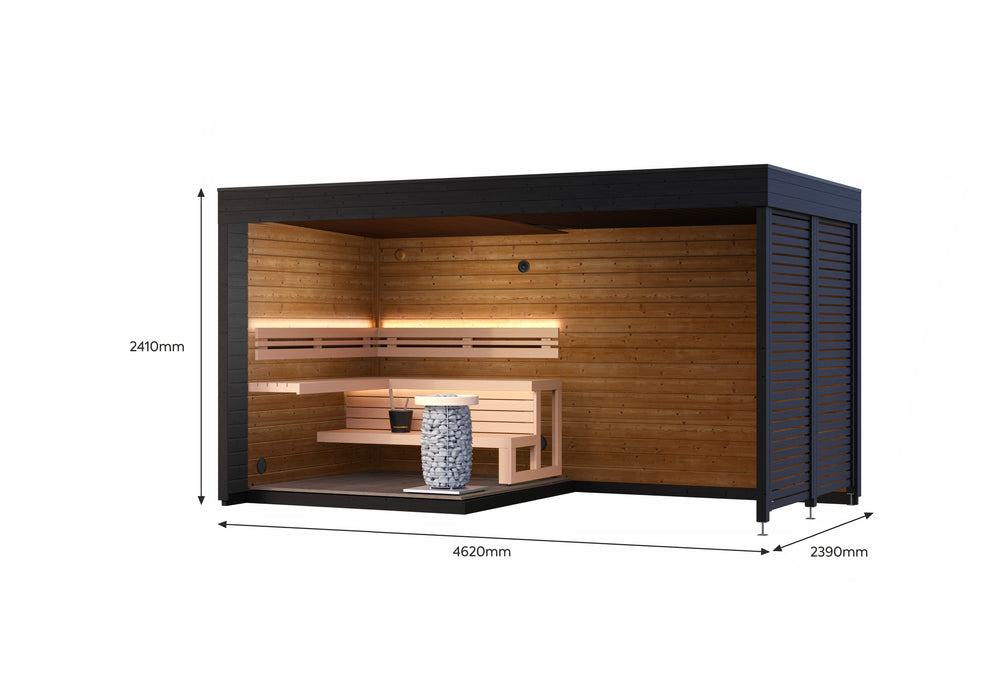 Leil Patio S Plus Outdoor Sauna Kit
