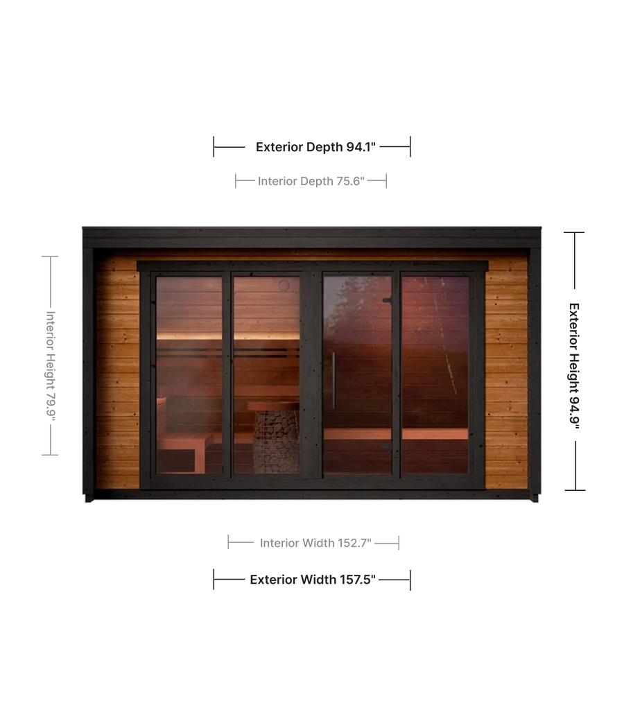 Leil Patio L Outdoor Sauna Kit