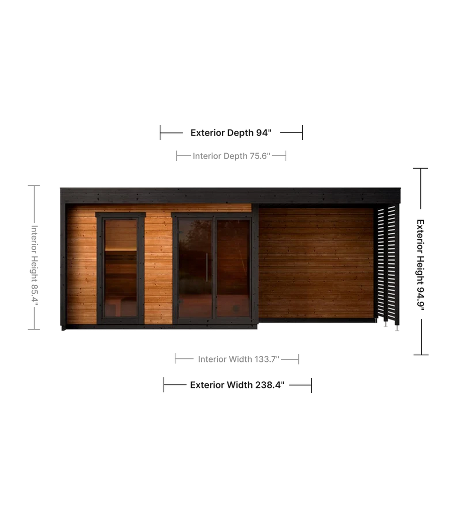 Leil Patio L Plus Outdoor Sauna Kit