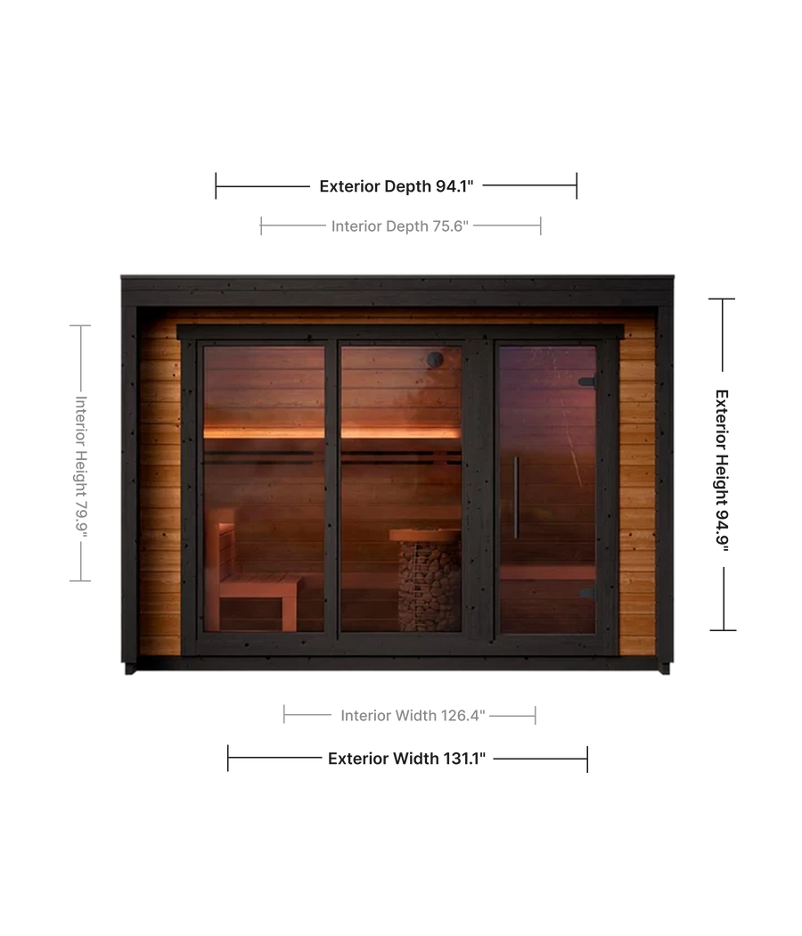 Leil Patio M Outdoor Sauna Kit