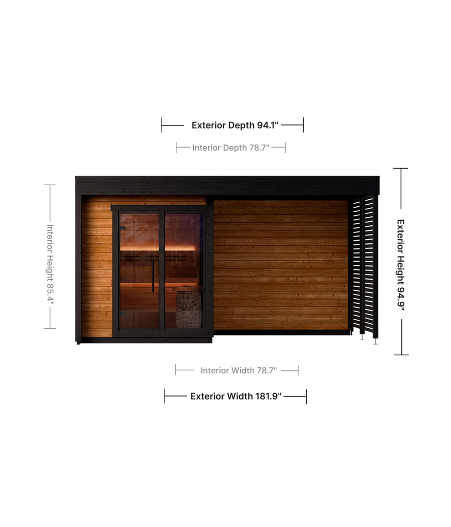 Leil Patio S Plus Outdoor Sauna Kit