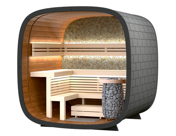 Heritage Lux Cube Royale L Outdoor Sauna Cabin — The Sauna Heater