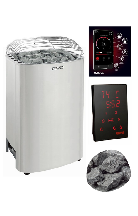 Harvia Club K12.5G Electric Sauna Heater Package