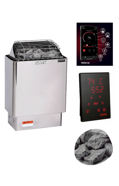 Harvia KIP80W Electric Sauna Heater Package — The Sauna Heater