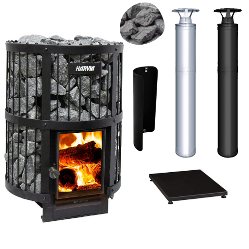 Harvia Legend 240 GreenFlame Sauna Stove Package — The Sauna Heater