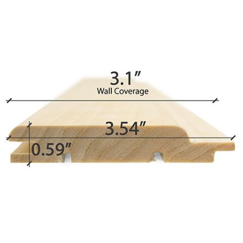 ProSaunas Aspen 1x4 T&G STP