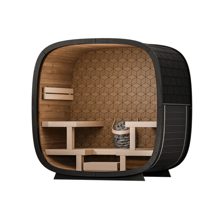 Leil Black Cube Premium Outdoor Sauna Kit