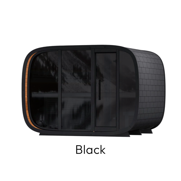 Leil Round Cube Double Outdoor Sauna Kit