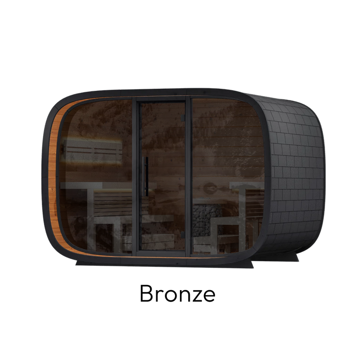 Leil Round Cube Single Outdoor Sauna Kit