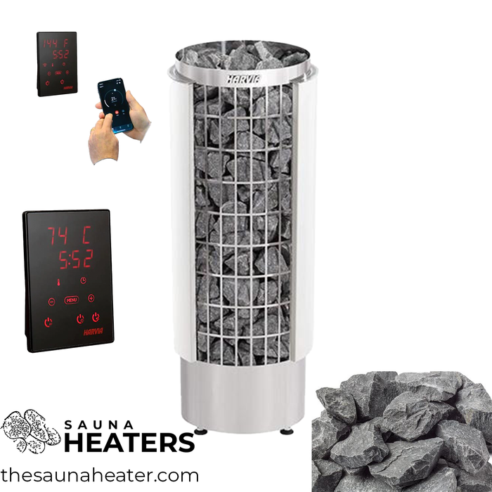 Harvia Cilindro PC60E Sauna Heater Package