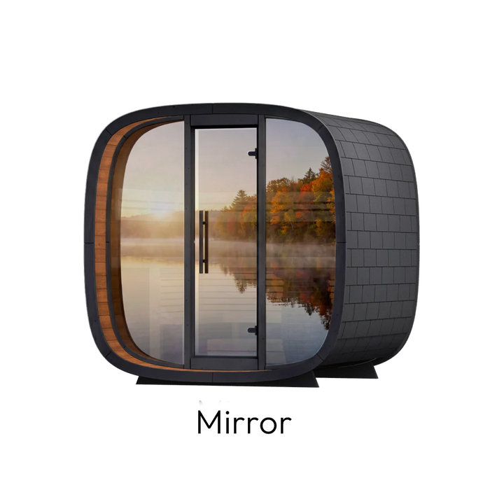Leil Round Cube Mini Outdoor Sauna Kit