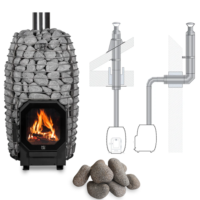 HUUM HIVE Flow Wood-Burning Sauna Stove Package