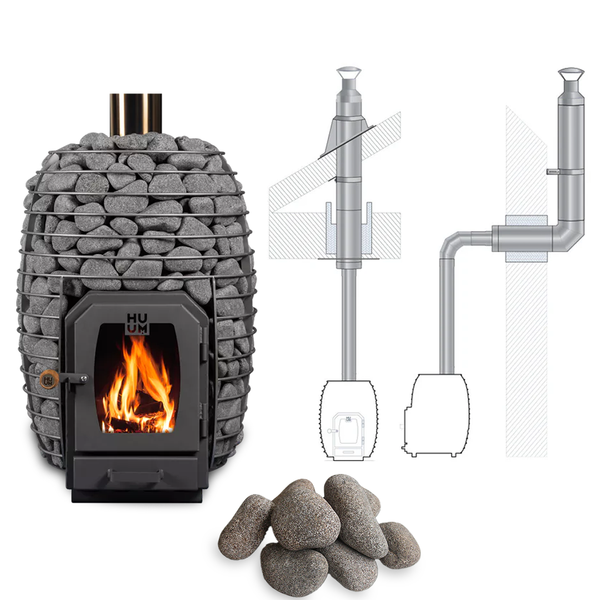 HUUM HIVE Wood 13 Wood-Burning Sauna Stove Package — The Sauna Heater