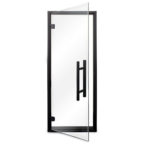 ProSaunas Clear Glass Sauna Door 24x73 Black Alder