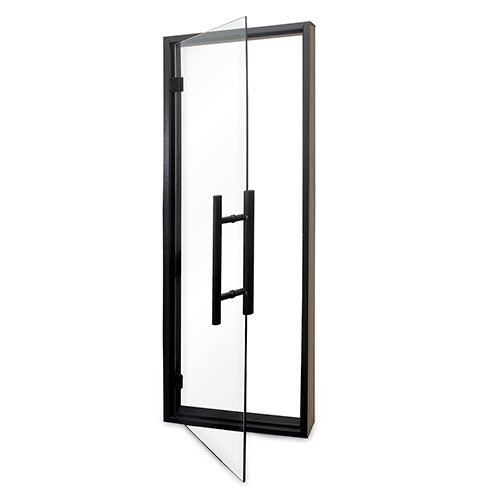 ProSaunas Clear Glass Sauna Door 24x73 Black Alder