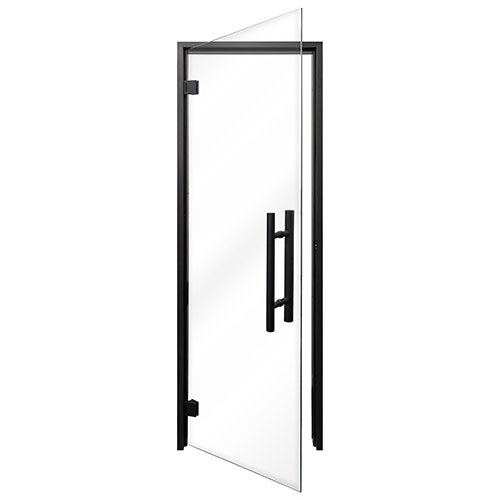 ProSaunas Clear Glass Sauna Door 24x81 Black Alder