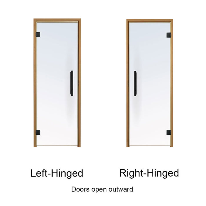 ProSaunas Clear Glass Sauna Door 24x81 Thermo-Aspen