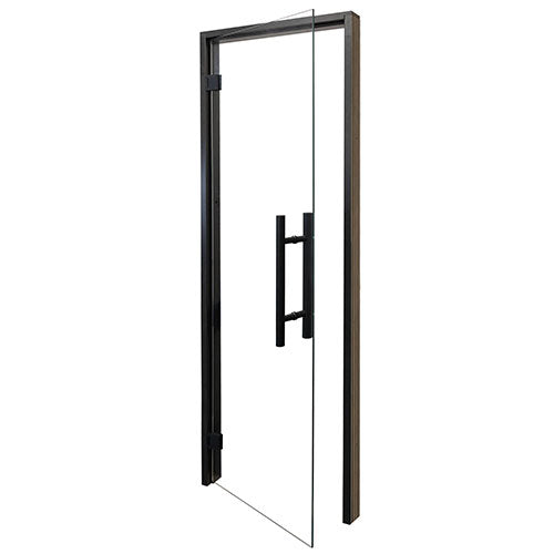ProSaunas Clear Glass Sauna Door 24x81 Black Alder