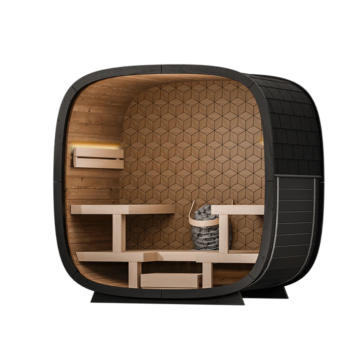 Leil Black Cube Premium Outdoor Sauna Kit