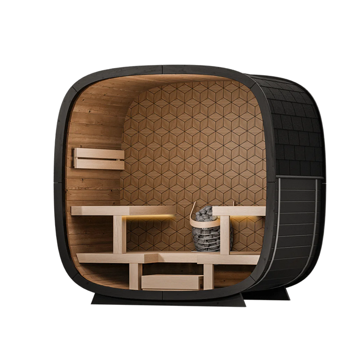 Leil Black Cube Premium Outdoor Sauna Kit