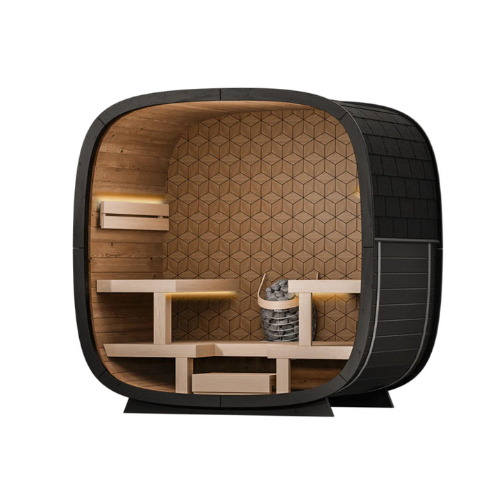 Leil Black Cube Premium Outdoor Sauna Kit